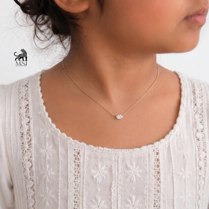 Eternal Oval Diamond Solitaire Necklace