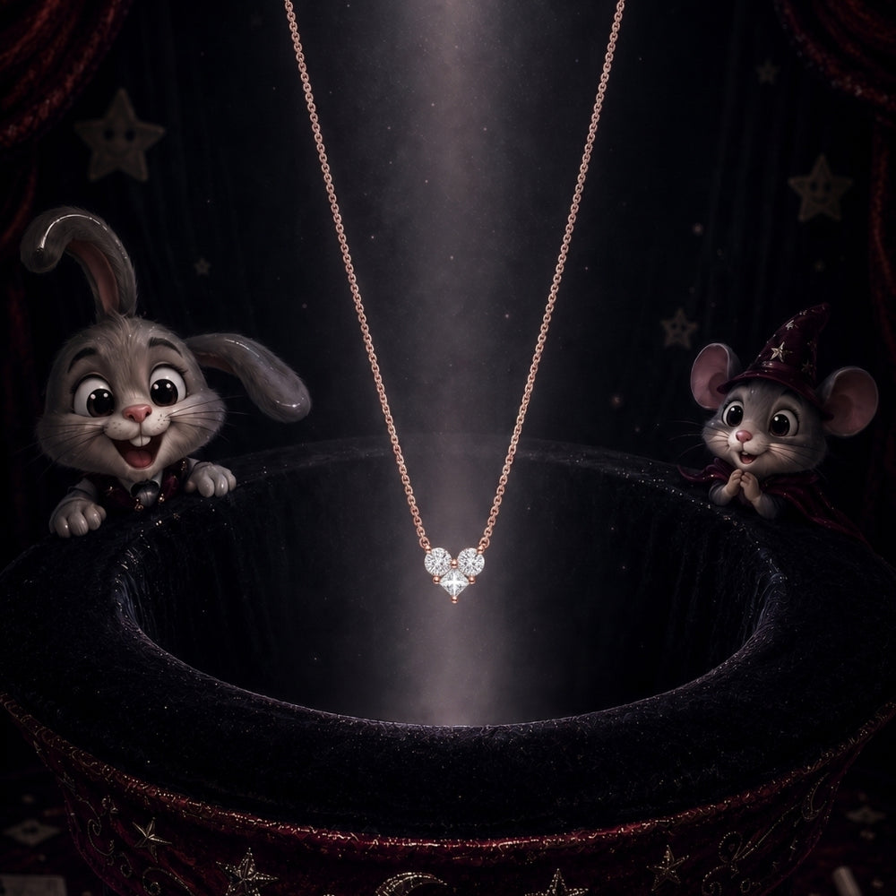Sweetheart Diamond Trio Necklace