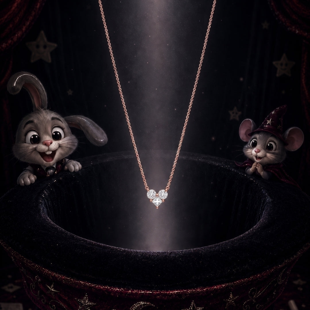 Sweetheart Diamond Trio Necklace