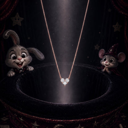 Sweetheart Diamond Trio Necklace