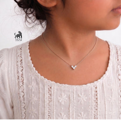 Sweetheart Diamond Trio Necklace