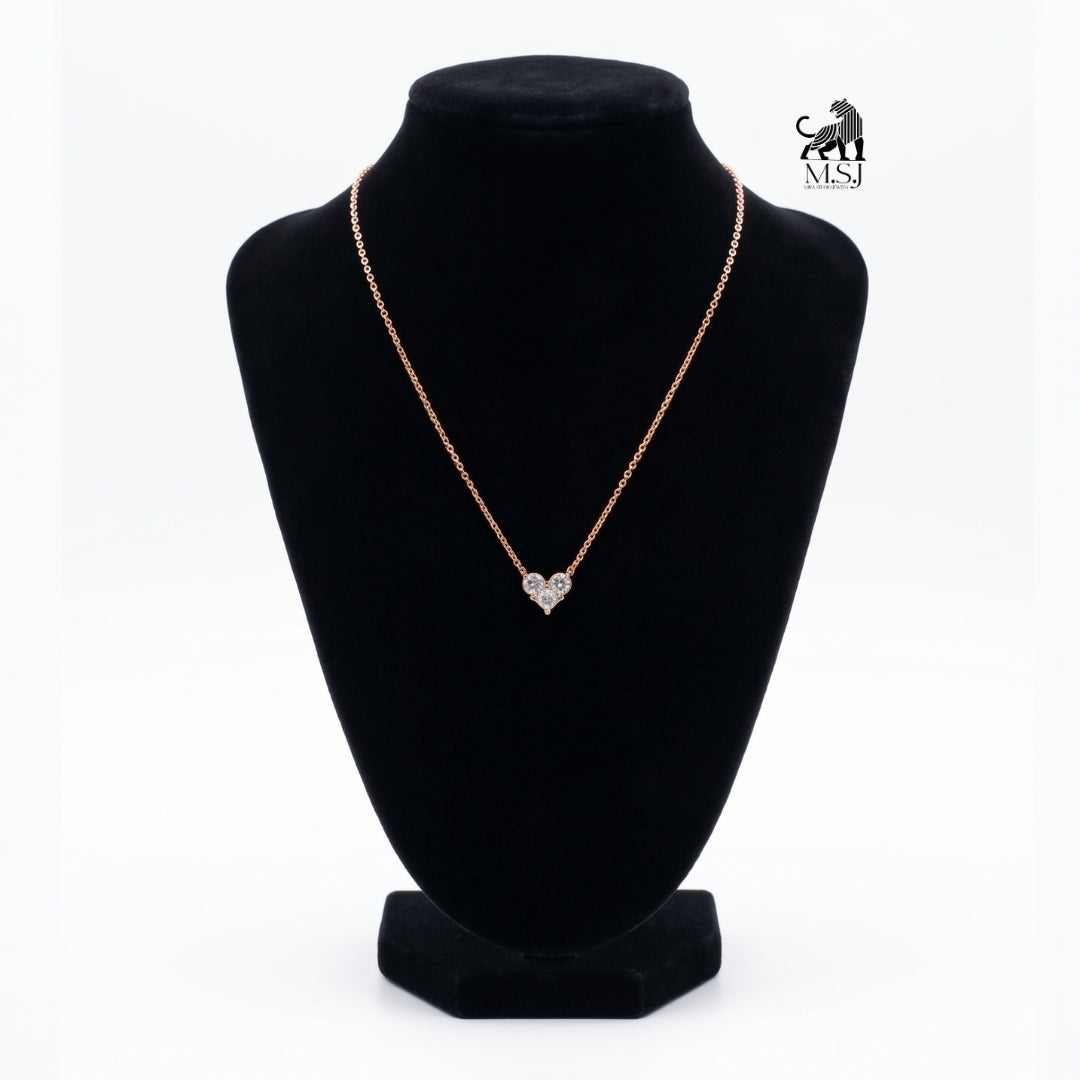 Sweetheart Diamond Trio Necklace