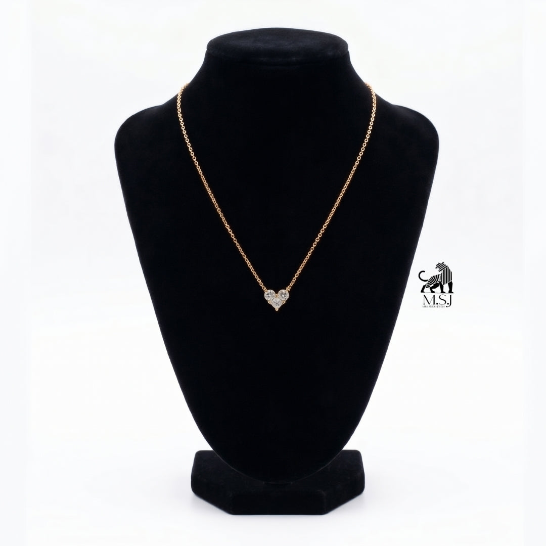 Sweetheart Diamond Trio Necklace
