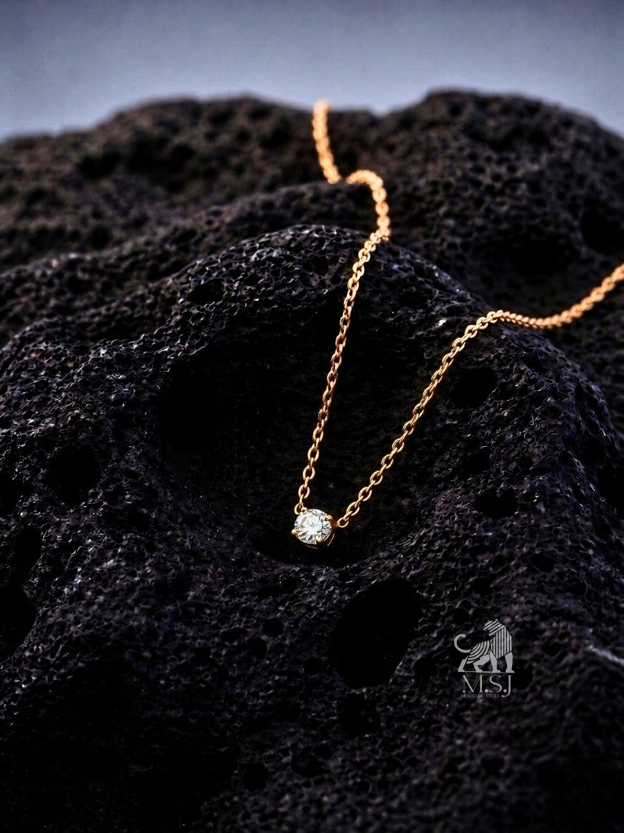 The Aura Oval Solitaire Pendant