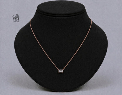 Elowen Diamond Pendant Necklace in rose gold