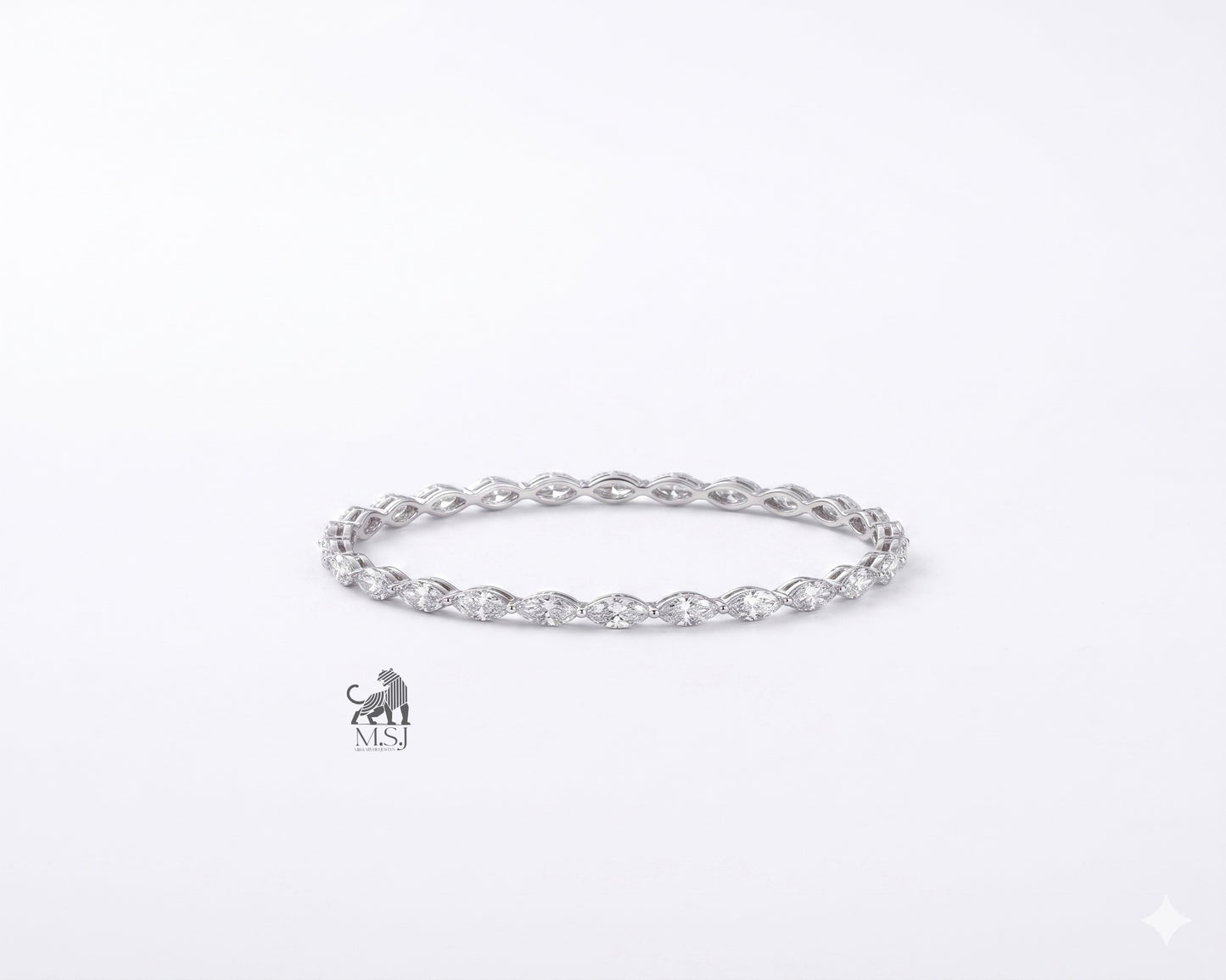 Marquise Diamond Tennis Bangle