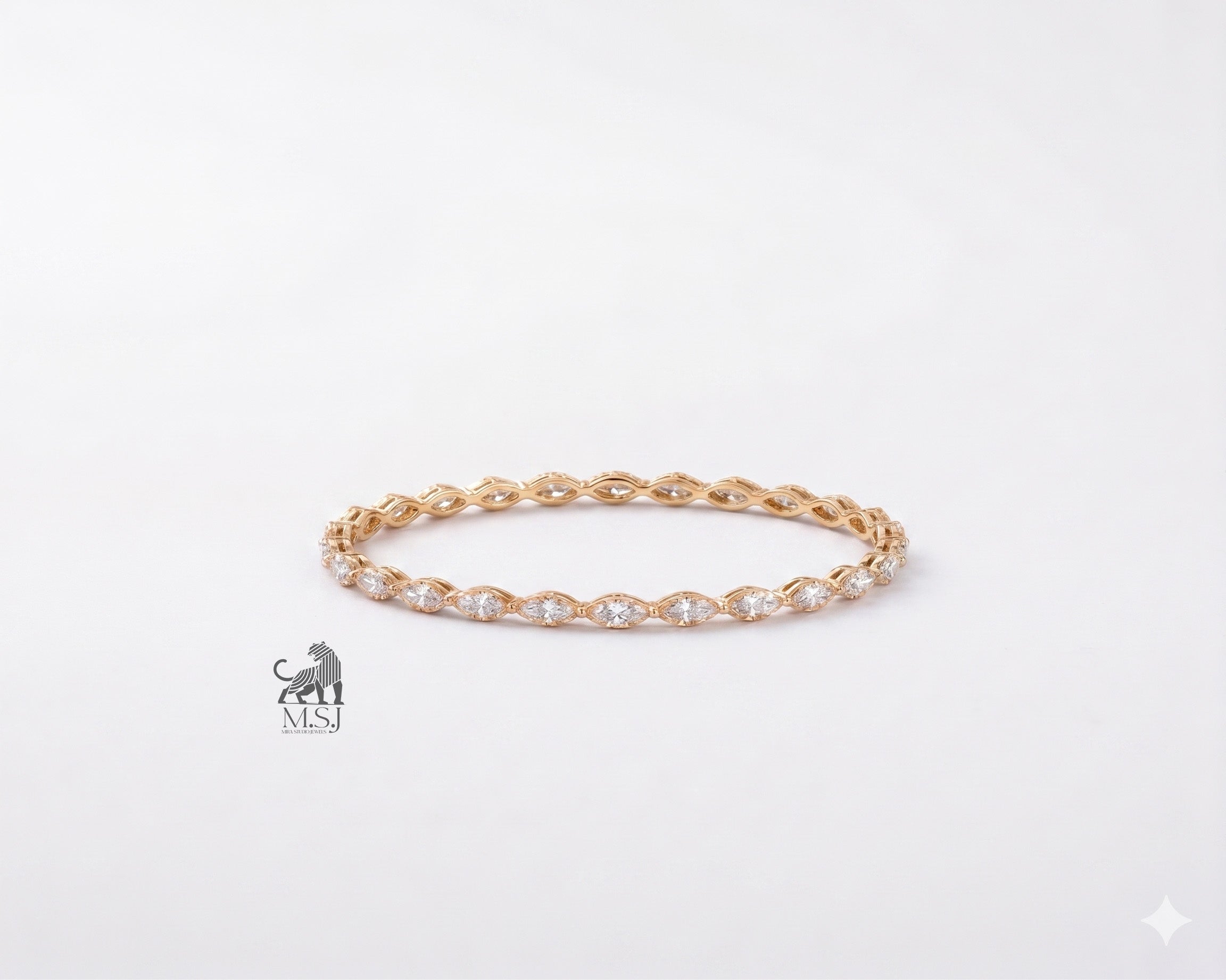 Marquise Diamond Tennis Bangle