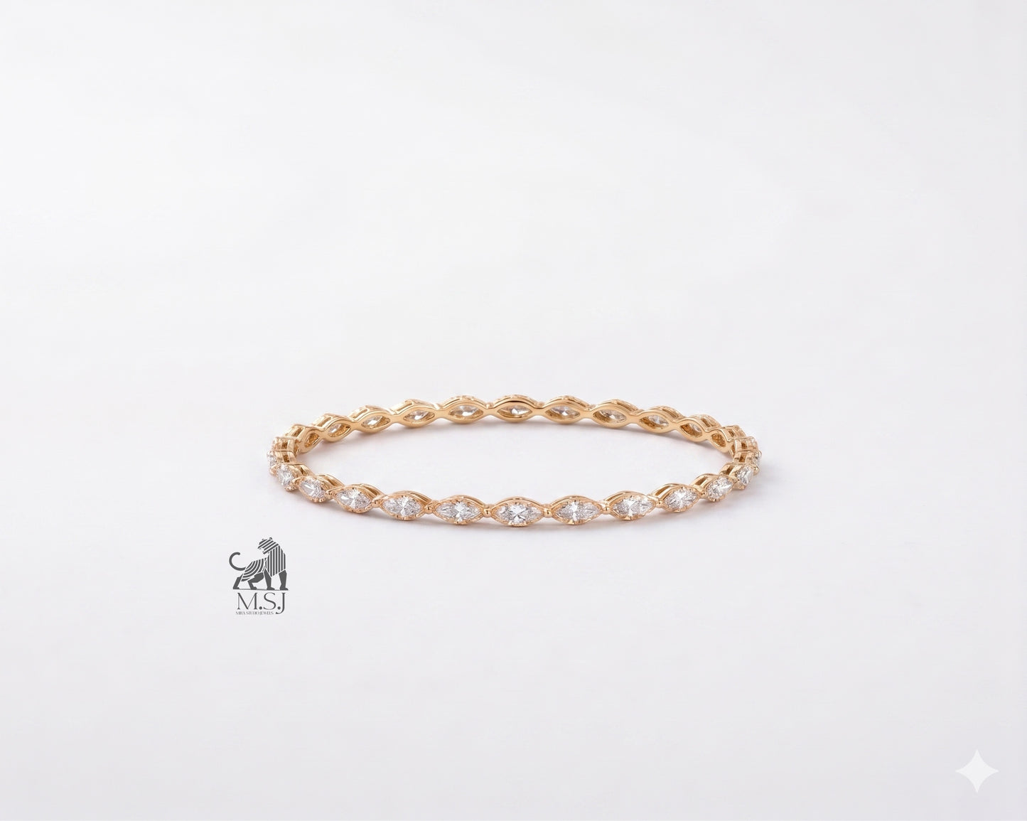 Marquise Diamond Tennis Bangle
