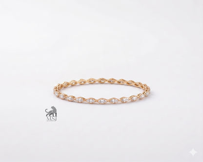 Marquise Diamond Tennis Bangle