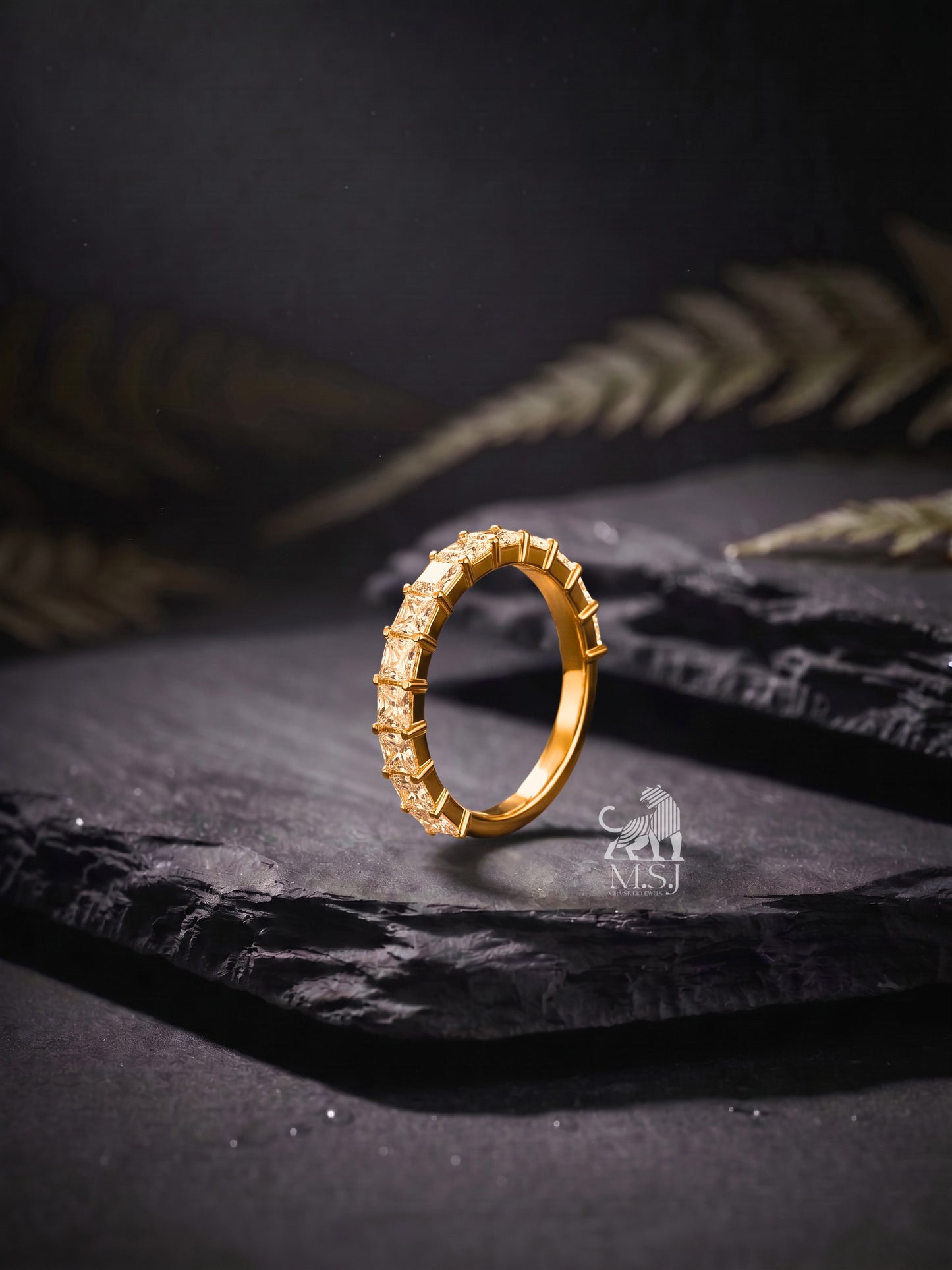 Radiant Diamond Wedding Band