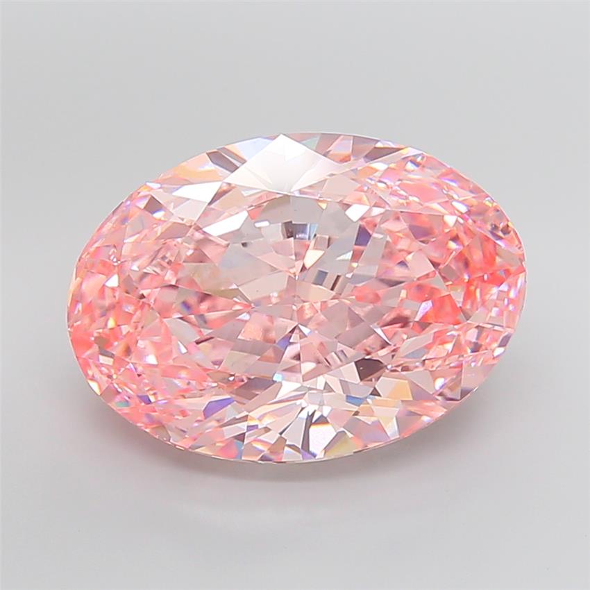 22.12 Carat Fancy Pink Oval Lab Grown Diamond