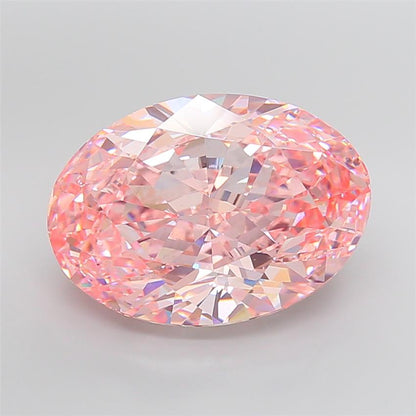 22.12 Carat Fancy Pink Oval Lab Grown Diamond