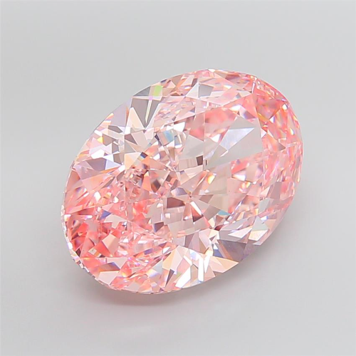 22.12 Carat Fancy Pink Oval Lab Grown Diamond