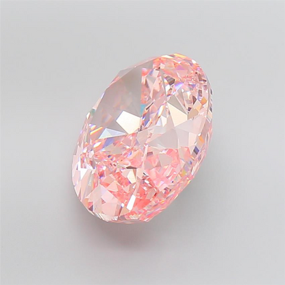 22.12 Carat Fancy Pink Oval Lab Grown Diamond