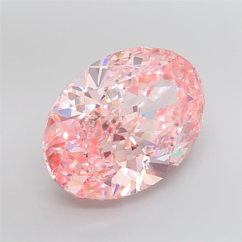22.12 Carat Fancy Pink Oval Lab Grown Diamond