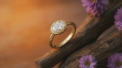 The Oval Milgrain Halo