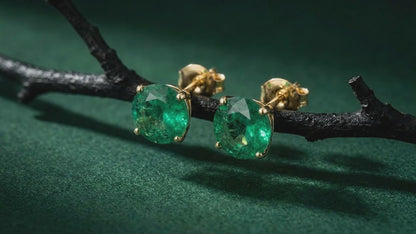 The Emerald Solitaire Studs