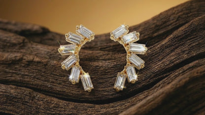 The Baguette Arc Studs