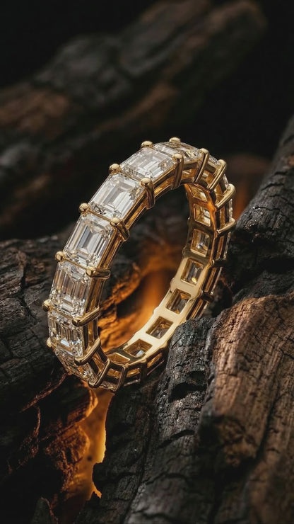 Emerald Cut Diamond Eternity Ring