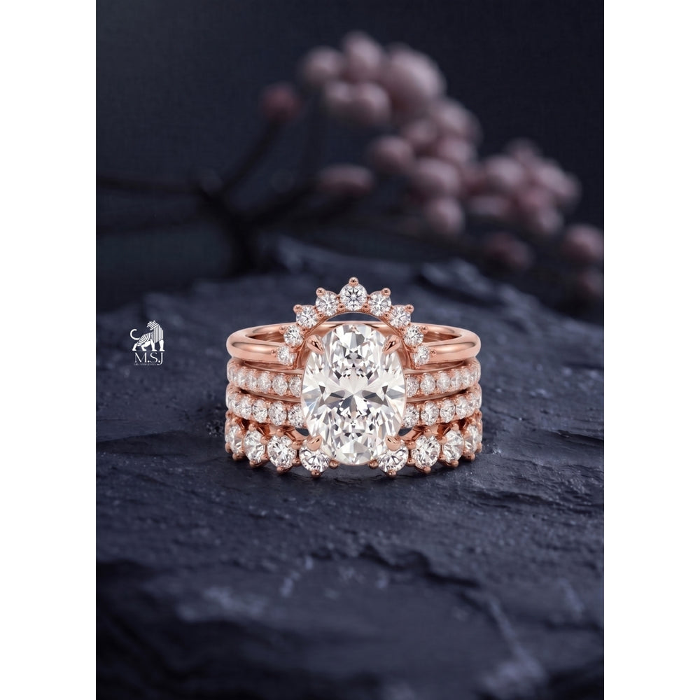 Aurelia Oval Diamond Luxe Ring Stack