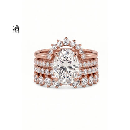 Aurelia Oval Diamond Luxe Ring Stack