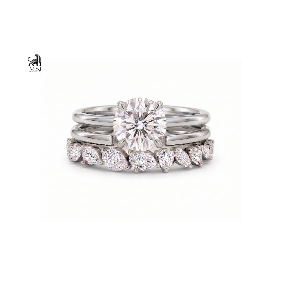 Celestia Round Diamond Bridal Ring Set