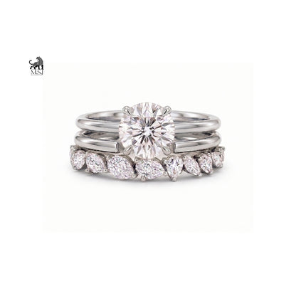 Celestia Round Diamond Bridal Ring Set