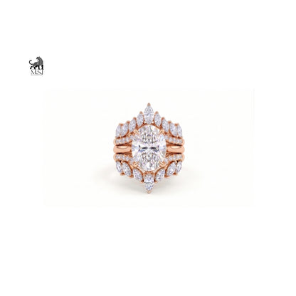 Aurelia Oval Diamond Luxe Bridal Ring Set