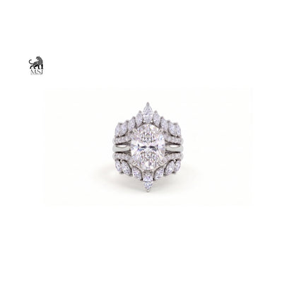 Aurelia Oval Diamond Luxe Bridal Ring Set