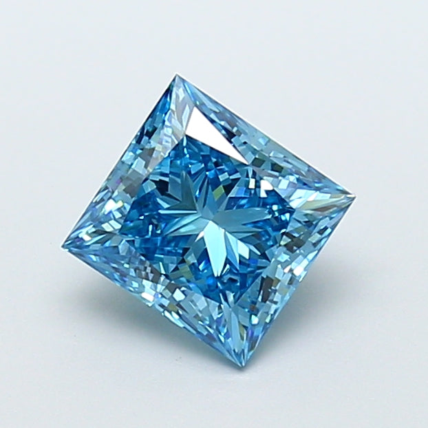 10.10 Carat Fancy Vivid Yellow Radiant Lab Grown Diamond