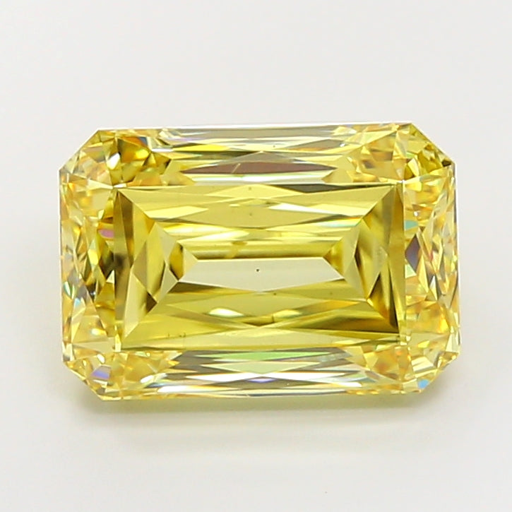 9.02 Carat Fancy Intense Yellow Radiant Lab Grown Diamond