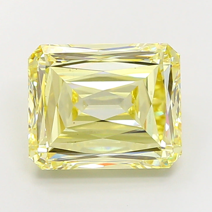 8.01 Carat Fancy Light Yellow Asscher Lab Grown Diamond