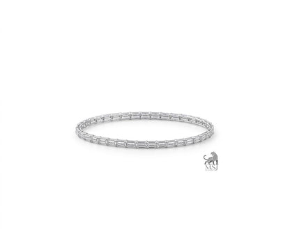 Emerald-Cut Diamond Tennis Bangle